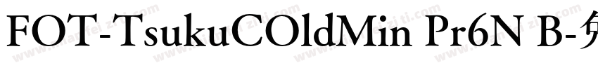 FOT-TsukuCOldMin Pr6N B字体转换